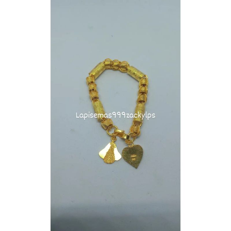 gelang buluhfer lapis emas 999