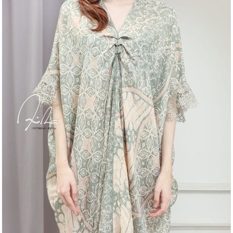 Aira Batik_ KAMELIA KAFTAN MOTIF RENDA/LACE BAHAN VISCOSE