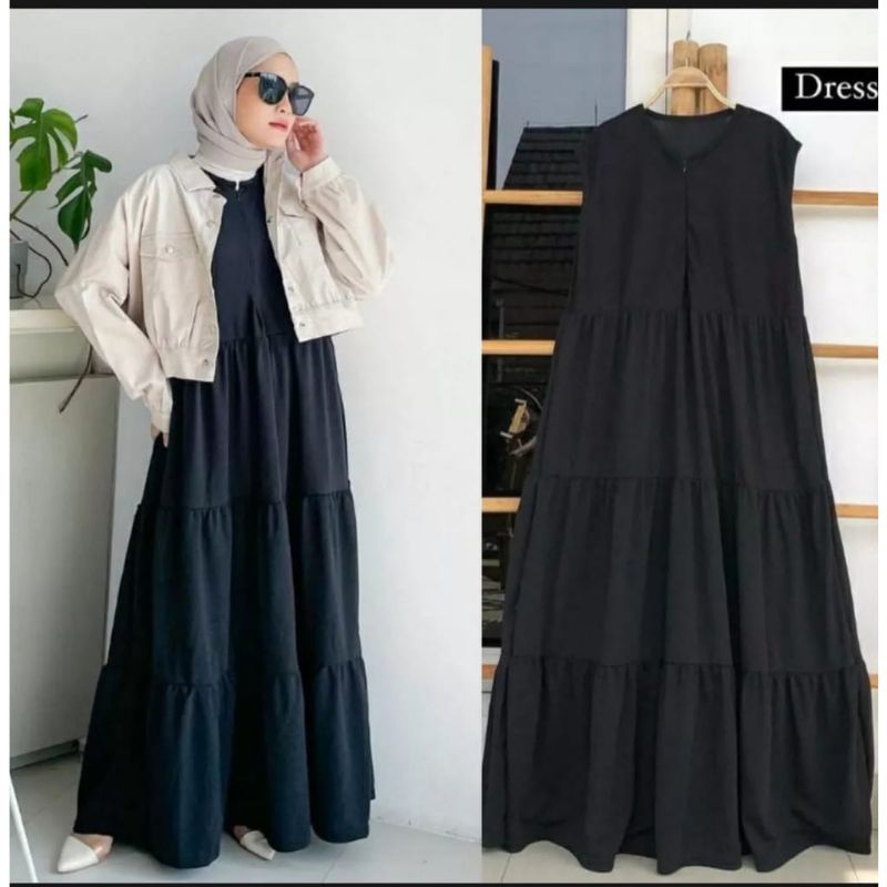 GAMIS INNER TANPA LENGAN/INNER DRESS PANJANG/,INNER DRESS DALAMAN/INNER WANITA TERBARU KEKINIAN/INNE