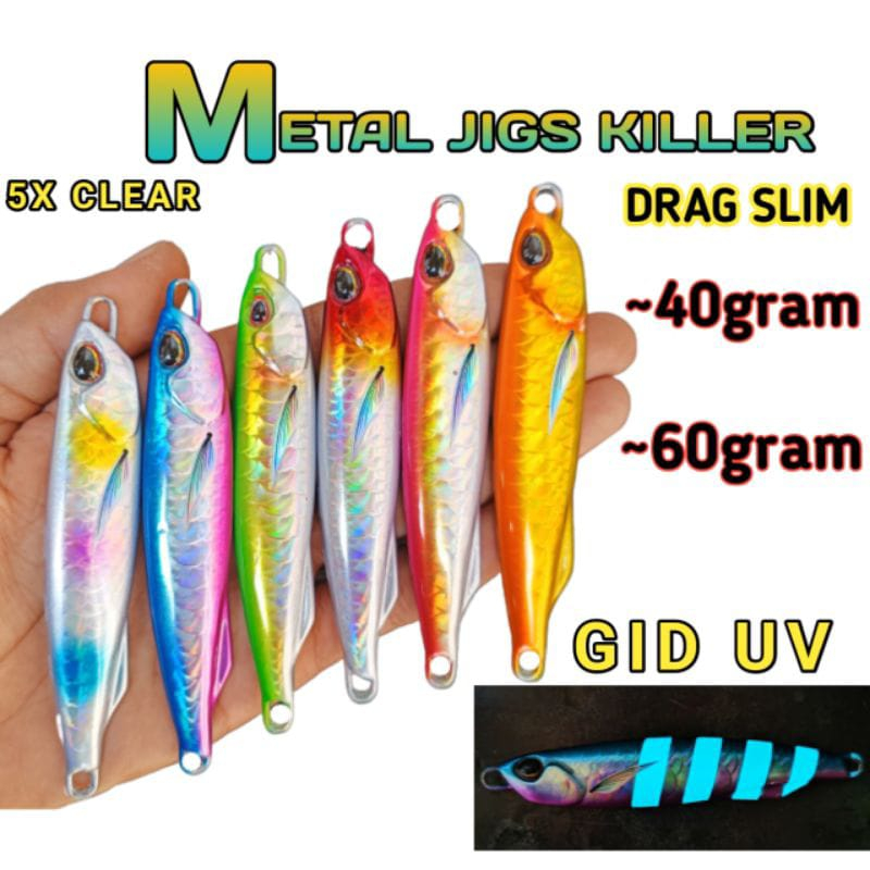 Metal jig 30gram 40gram 60gram micro jig 40gram drag slim metal jig 30gram gid micro metal jig 40gra
