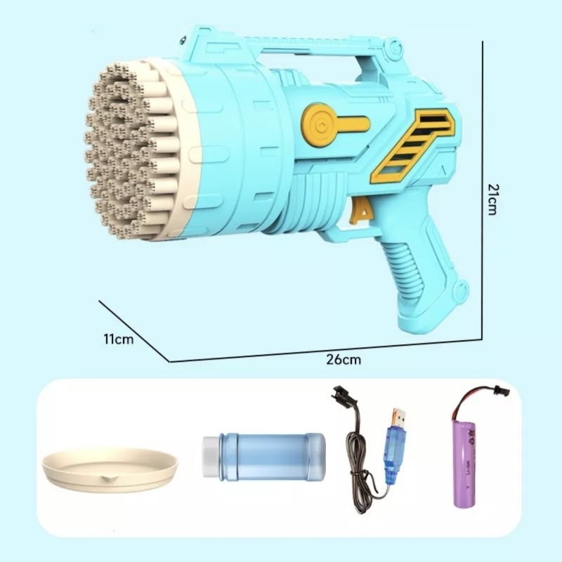 LED Bubble Gun Bazooka 69 Lubang // Pistol Gelembung 69 Lubang // Big Bubble Gun // Bubble Gun Jumbo