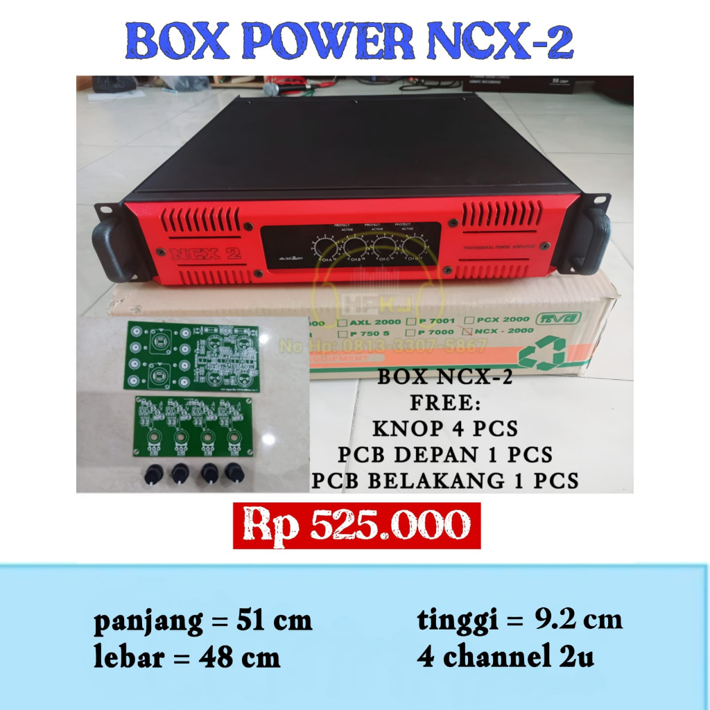 BOX POWER AMPLIFIER NCX-2 2u box power ampli NCX 2 4channel