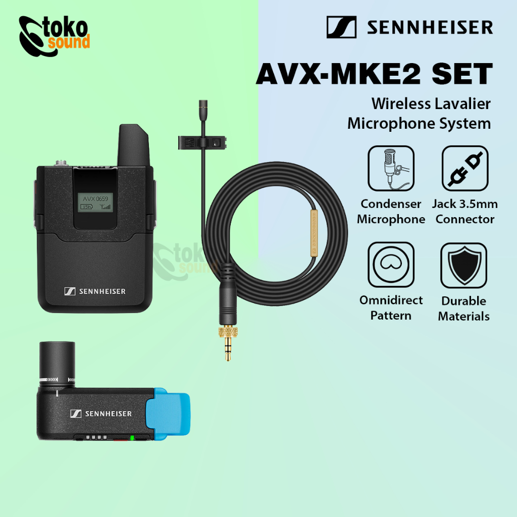 Sennheiser AVX MKE2 SET - Wireless Lavalier Camera Mount Original