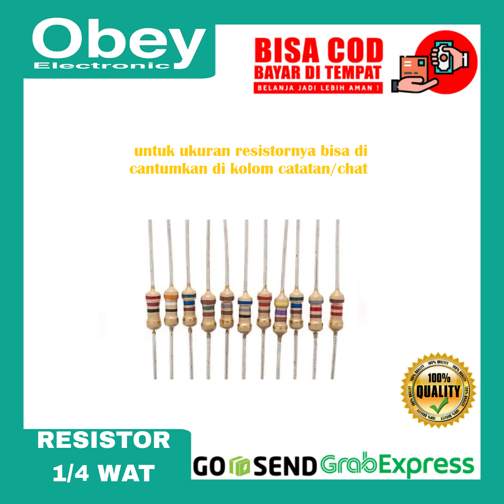 RESISTOR 1/4 WATT 1/4 W PER 10 PCS