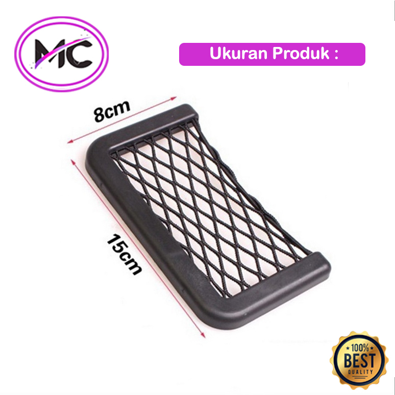 Jaring Penyimpanan Barang Mobil Kantong Car Net Pocket Handbag Holder Tempel