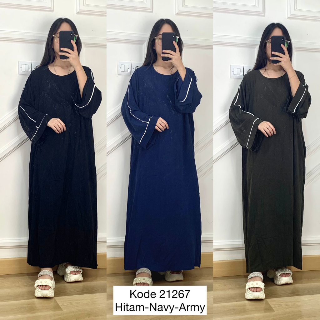 21267 LONG MAXI PHANKARAT BANGKOK WANITA MAXY DRESS OBLONG WHITE LINE PREMIUM IMPORT THAILAND BKK PR