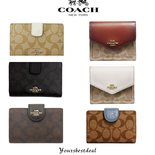 Coach Dompet Lipat Mini Wanita Mini Wallet Coach 6390 53562 31548 C0082