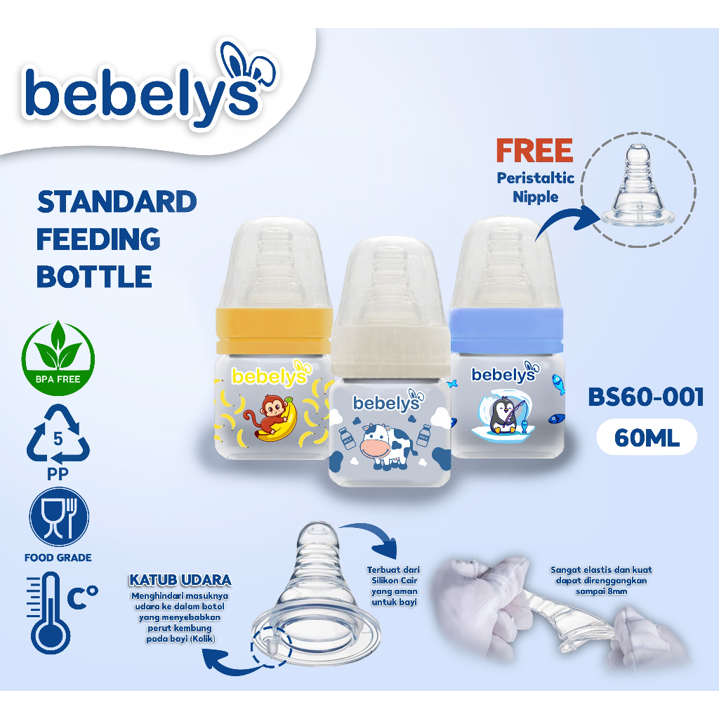 Bebelys Botol Susu Standard Botol Susu Bebelys slimneck BS