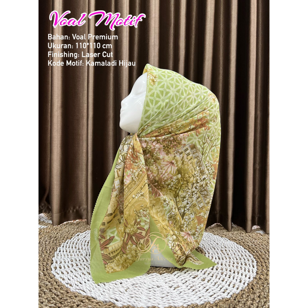 Kerudung Segi Empat Motif Deenay Lasercut KW Hijab Segiempat Motif Terbaru Pasar Hija'b
