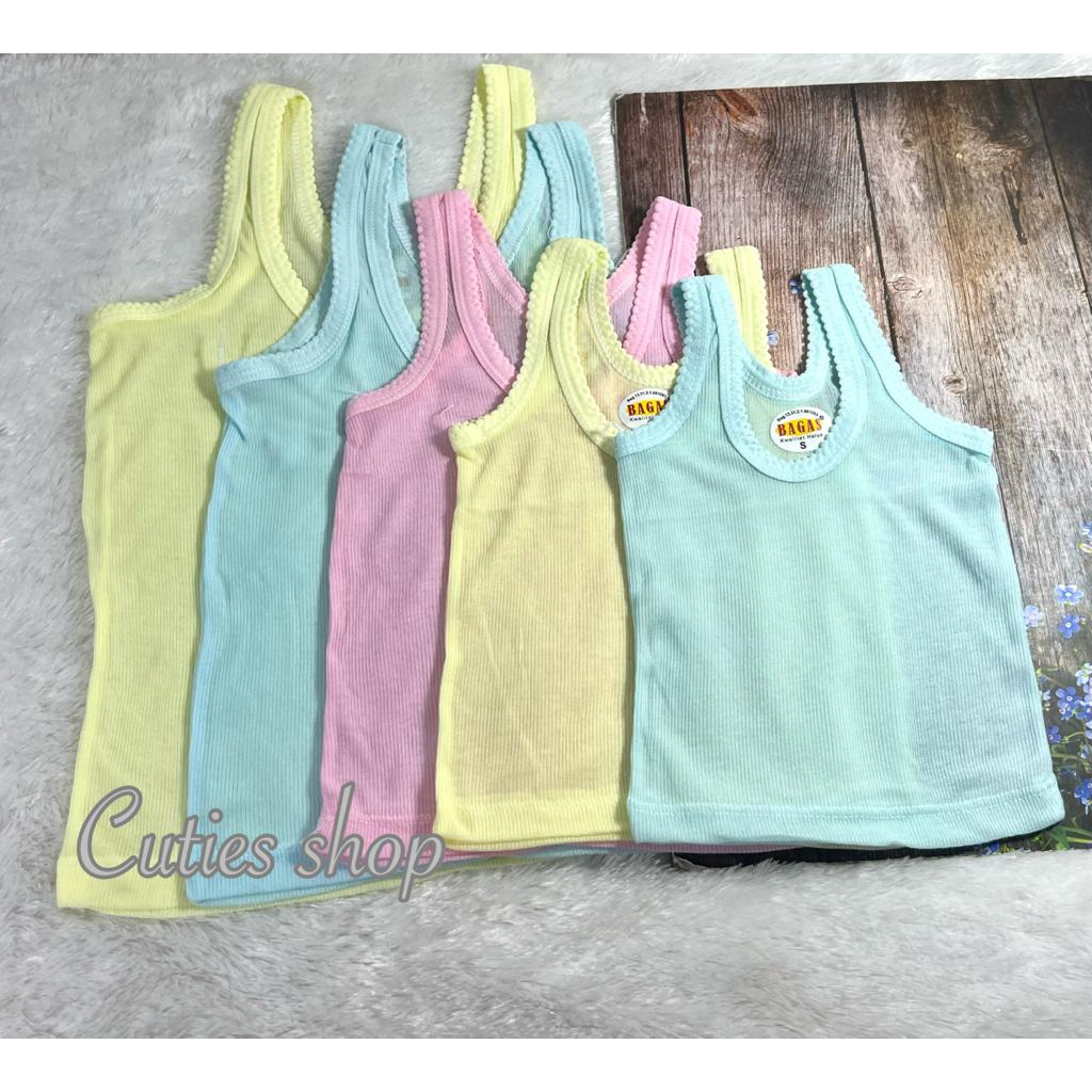 Singlet Anak 0-5tahun, seri warnasize S,M,L,XL,3L