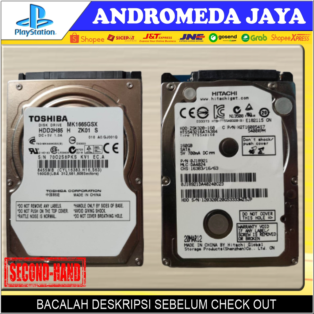 Hardisk Seken 160GB sata 2,5 inch