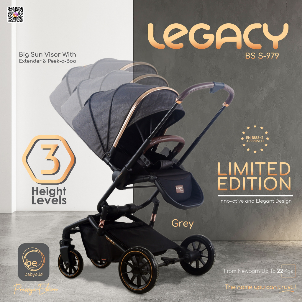 Stroller Babyelle Legacy S 979 Baby Elle S979 Reversible Kereta Dorong Bayi Hadap Ibu
