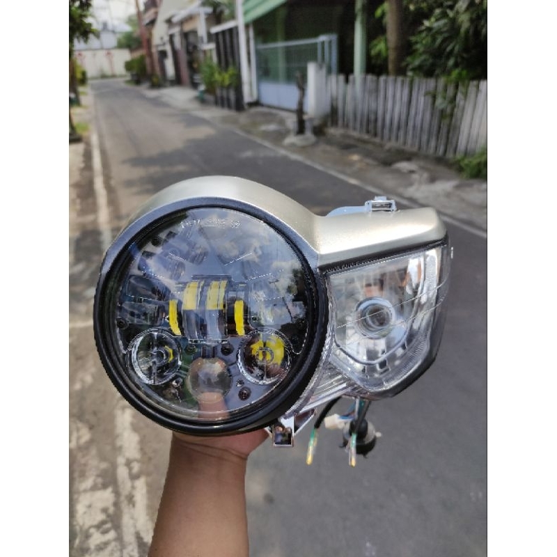 REFLEKTOR LAMPU DEPAN TIGER NEW PECE SET LED DAYMAKER / LAMPU TIGER PECE SET LAMPU DAYMAKER 16 LED 5