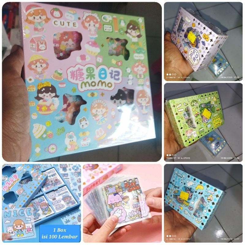 

NEW VIRAL STIKER MOMO JOURNAL KOREA by SENMU ISI 100PCS ANTI AIR