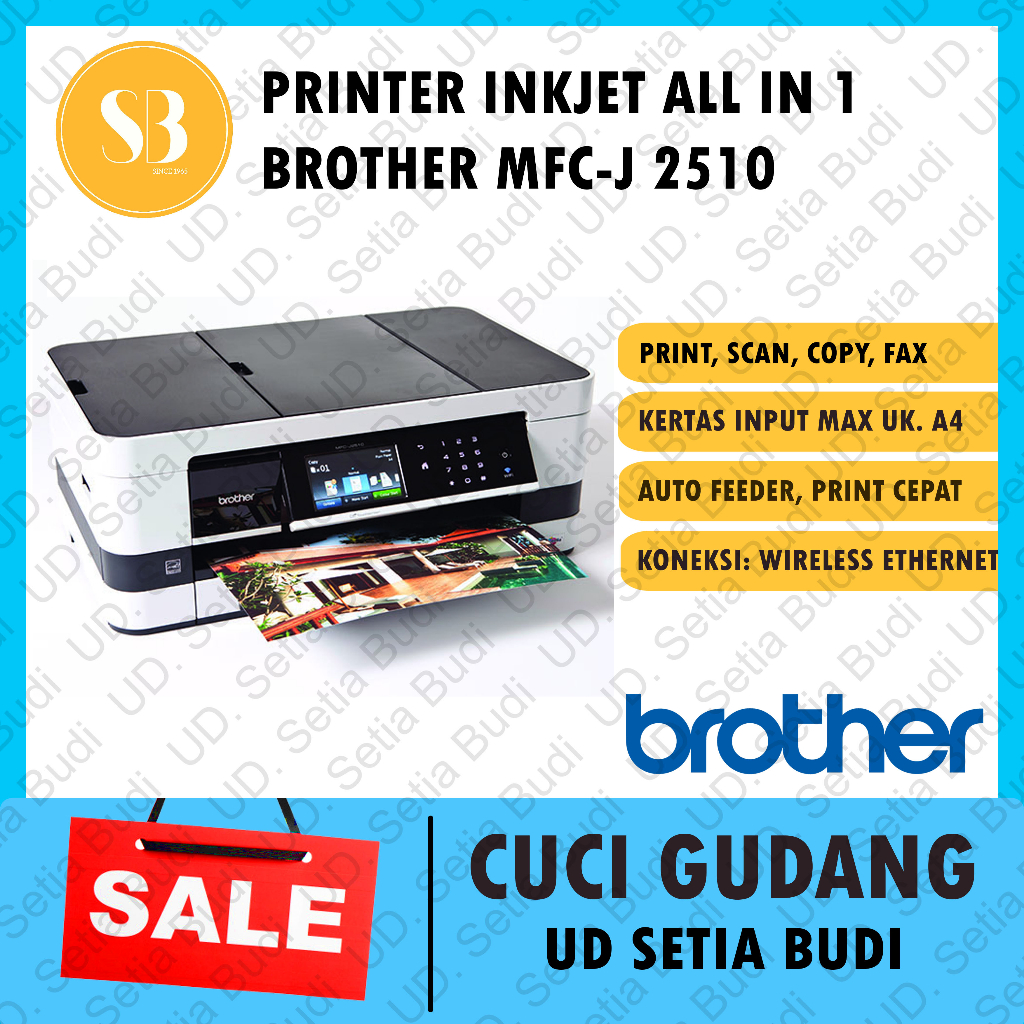 Printer Ink Jet Fax Scan Copy Brother MFC-J2510 Baru Gres