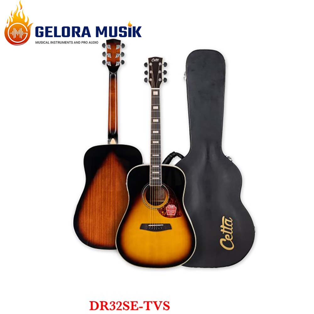 Gitar Akustik Elektrik Cetta DR32SE-TVS