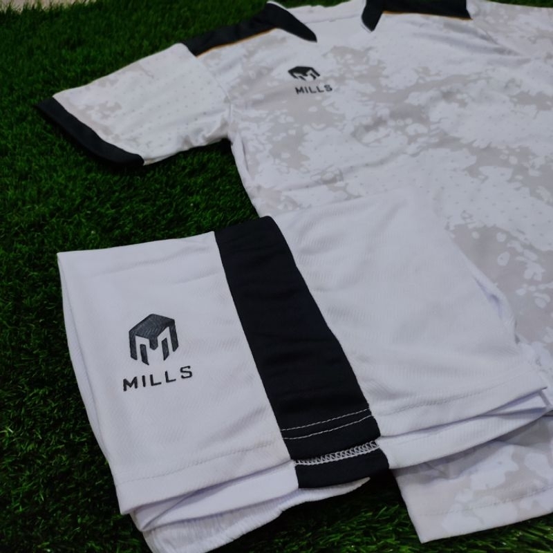 (BISA COD) Setelan Futsal Abstrak White