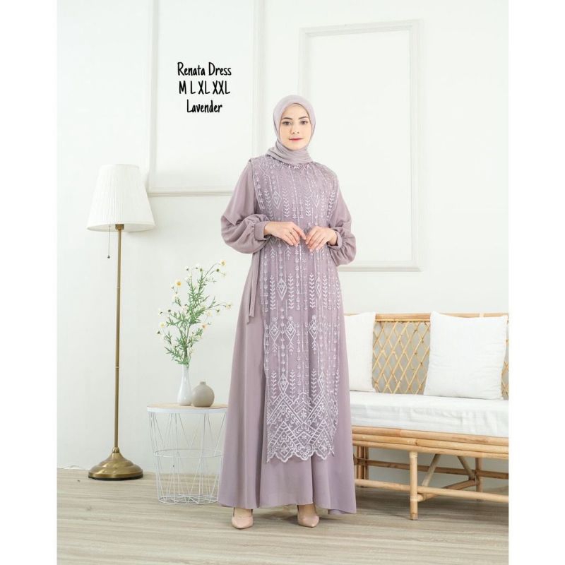 RENATA DRESS 2IN1 | GAMIS RESMI ACARA KONDANGAN ATAU JAMIAH PENGAJIAN