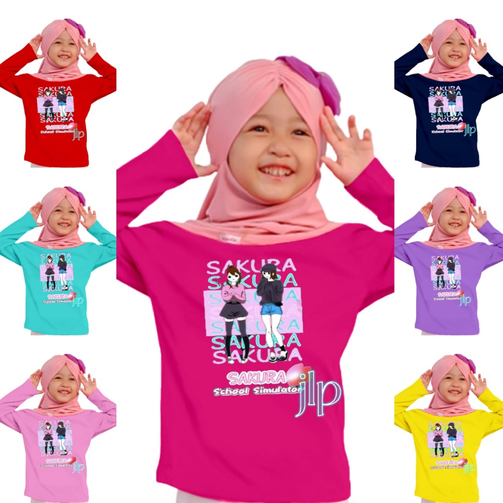 JLP Shop-Baju Kaos Sakura School Simulator Lengan Panjang Usia 1-10 Tahun