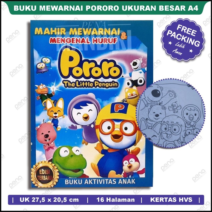 Buku Mewarnai Pororo - Buku Mewarnai Anak Murah