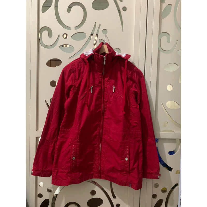 Jaket Wanita Parka Ako Red 11-0311