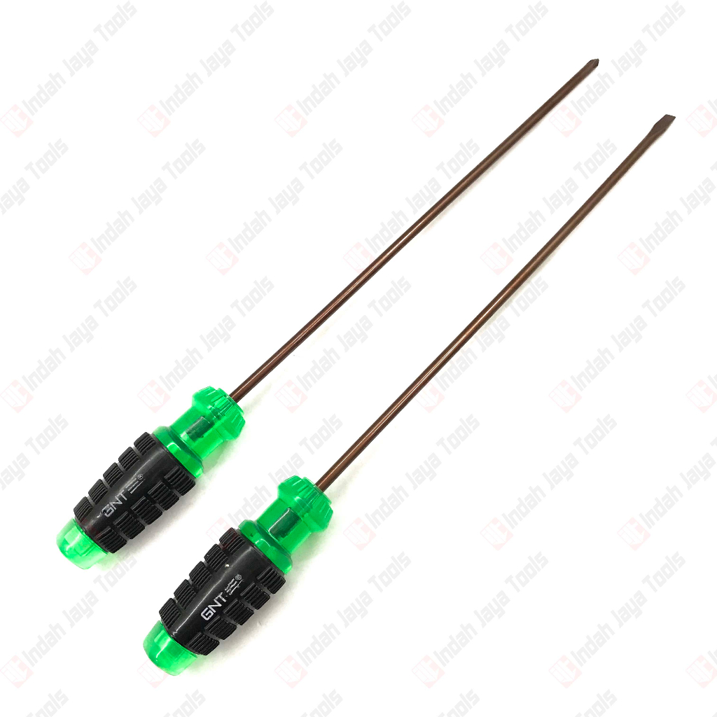 GNT Obeng Gagang Karet 12 Inch Panjang Setting PLUS MIN Screwdriver
