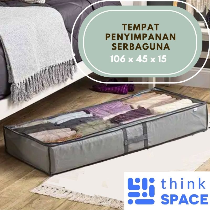 Tempat Penyimpanan Multifungsi Storage Box Organizer Underbed Baju Kotak Tas Penyimpanan Pakaian Lipat Serbaguna Fleksibel Tempat Organizer