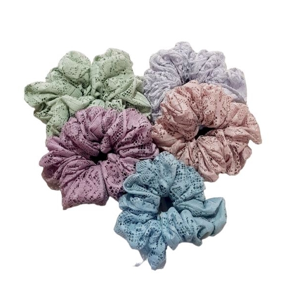 IKAT RAMBUT SCRUNCHIE BROKAT