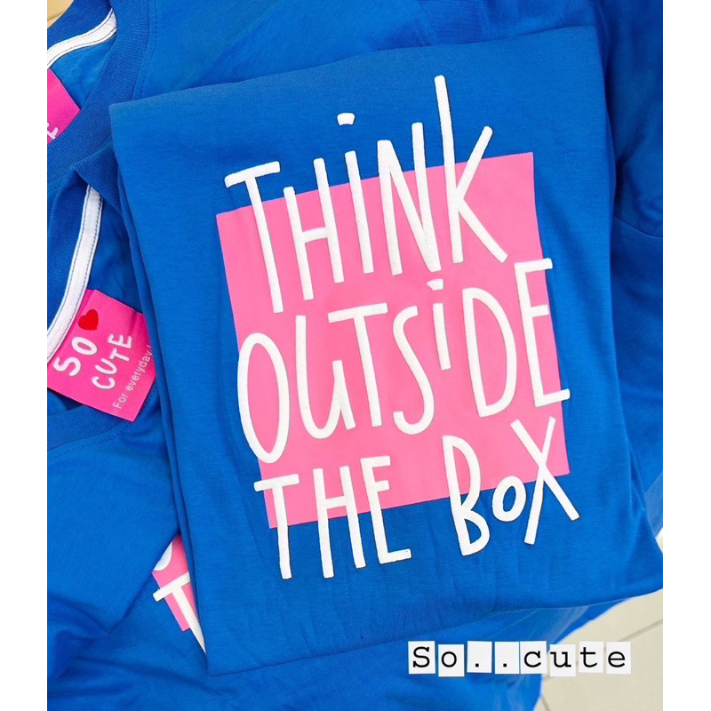 ATASAN OVERSIZE SO SUTE THINK OUTSIDE THE BOX KAOS IMPORT BANGKOK (BJSC566)