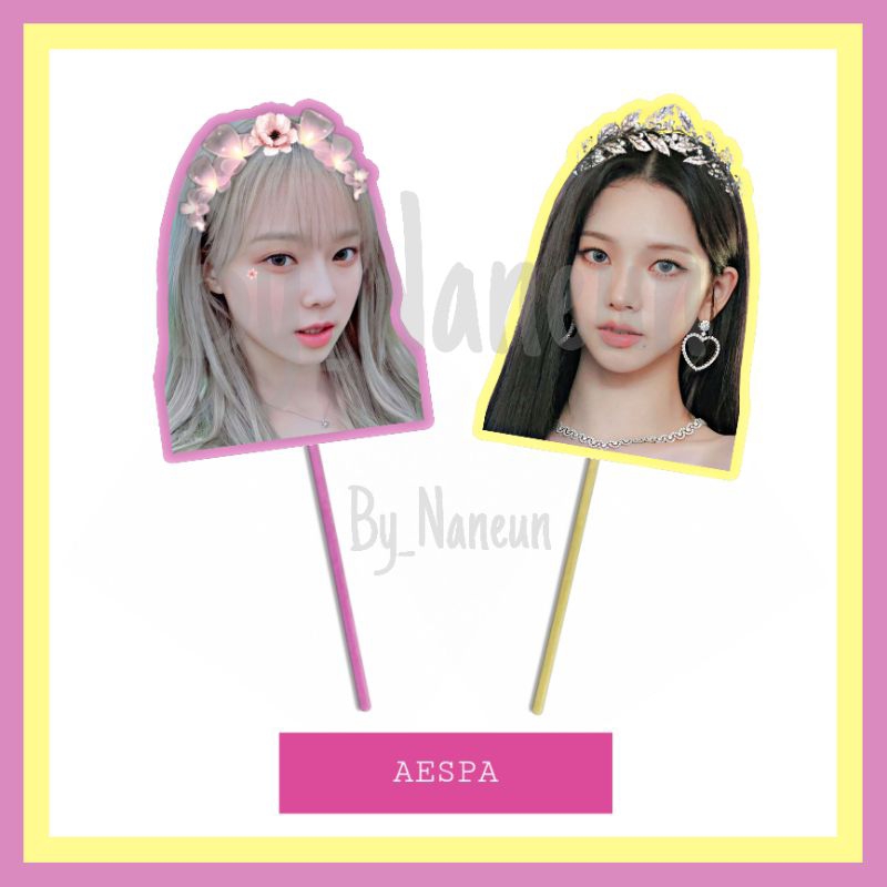Fan Face / Hand fan Aespa / Hand fan / Kipas Wajah / Head fan / Kipas Muka / Kipas Konser / Kipas Cu