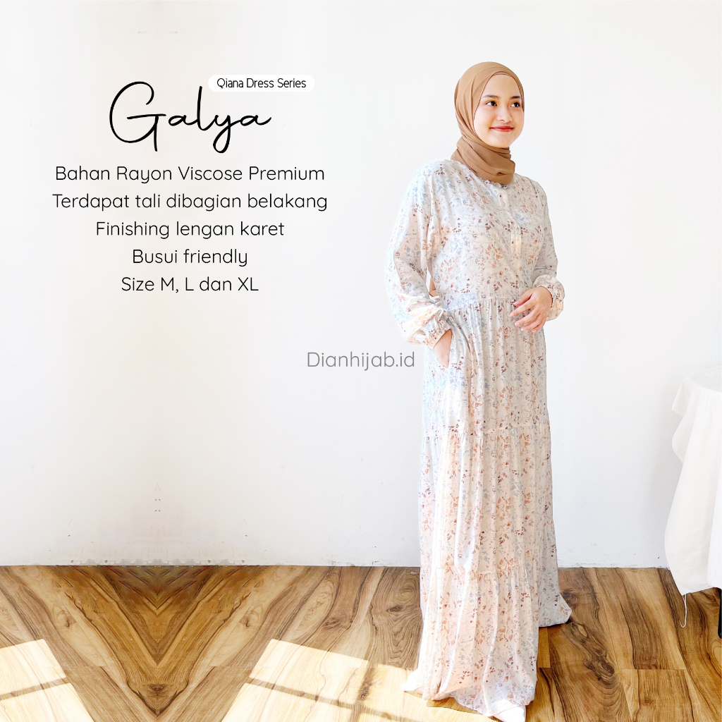 Gamis Dewasa Homey Dress Qiana Series By Dianhijab.id - Bahan Rayon Viscose Premium Gamis Dewasa Luxury Gamis Pengajian Adem Nyaman Dipakai - Bisa COD