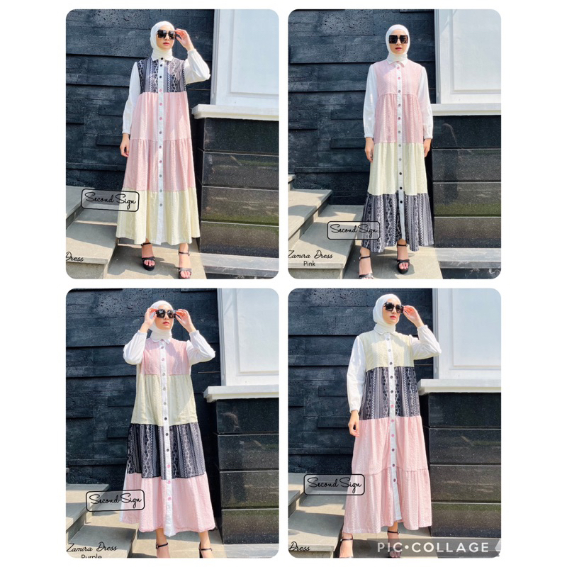 Second Sign Zamira Dress - Gamis Second Sign Original