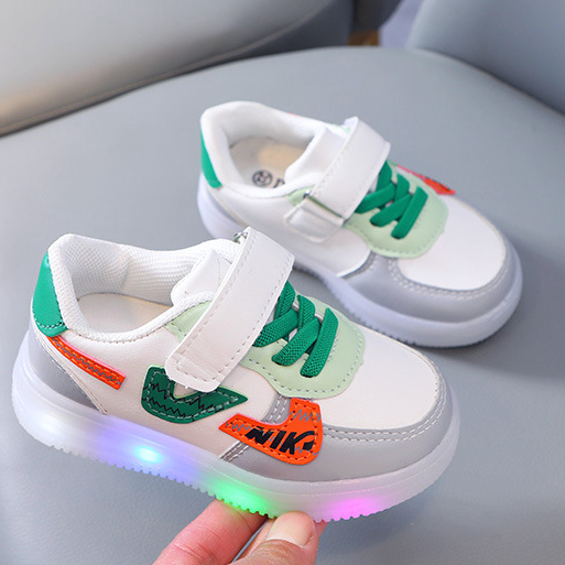 babyfit [size21-30] COLOURS NIKI sepatu sneakers lampu LED anak cewek cowok import gs-0619