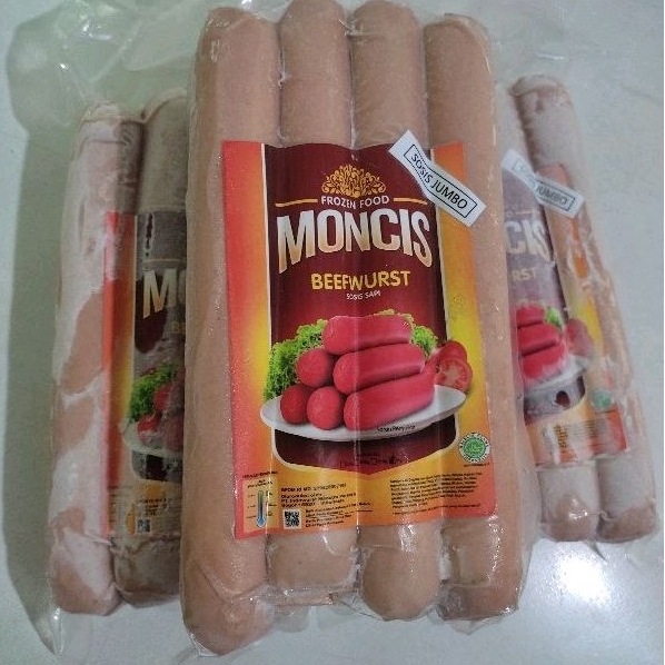

Moncis Sosis jumbo Beefwurts 1kg isi 8pcs