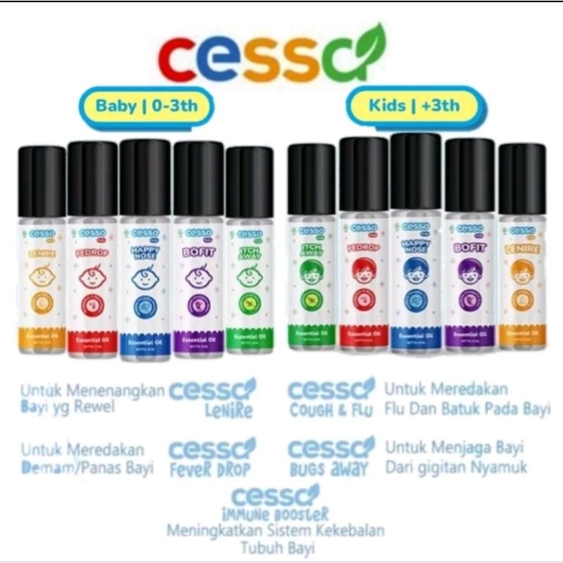 CESSA BABY (0-2 TAHUN) CESSA KIDS (2-8 TAHUN) ESSENTIAL OIL 8ML