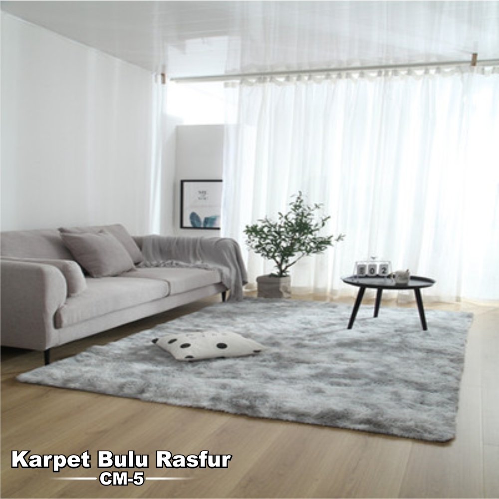 Promo Bulan Ini Karpet Bulu Tebal Motif Tiedye Aestetic Karpet Rasfur Tebal