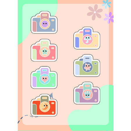 

(7 pcs) Camera Sticker