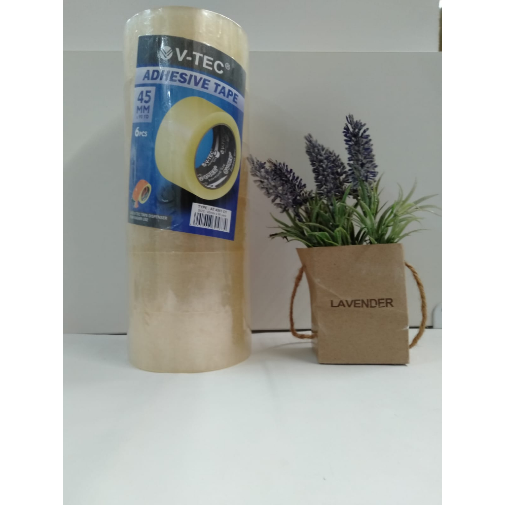 

V-TEC Adhesive Tape 45mmx90yard yellow(6pcs/1pcs)