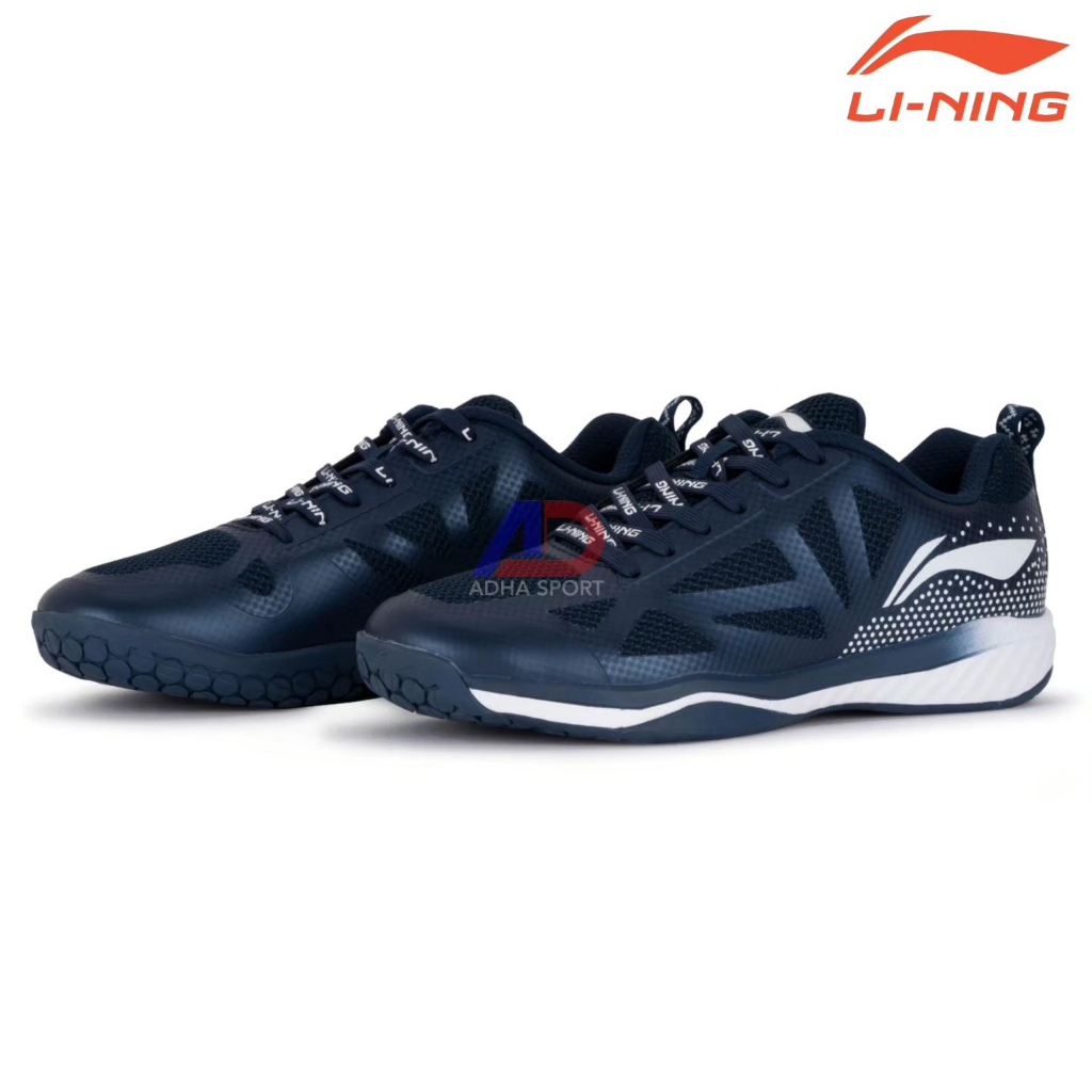Sepatu Badminton Lining Ultra Fly II / 2 AYTT049-2 Navy White Bulutangkis Original Adha Sport Store
