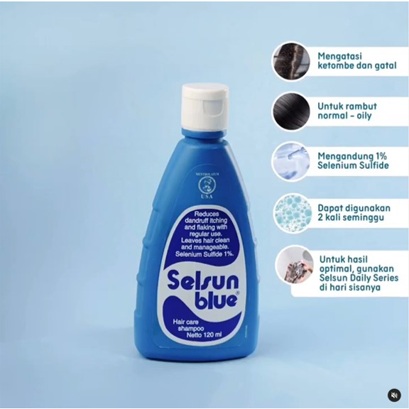 [BPOM] Selsun Blue Shampoo 120 ml / Selsun Shampoo / Shampo Anti Ketombe / Sampo / MY MOM