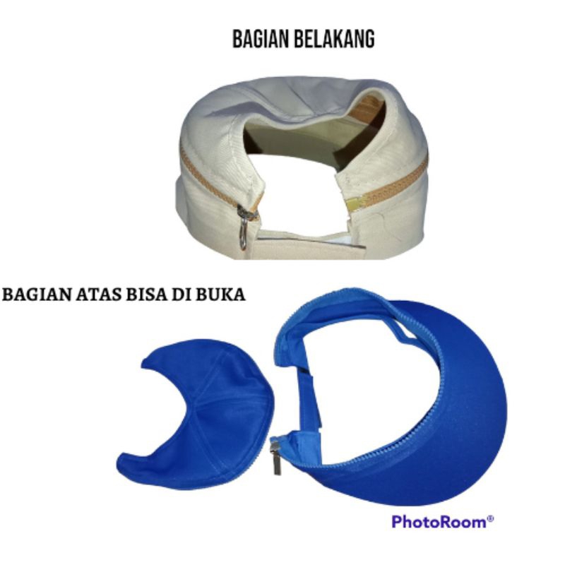 Topi Golf/ Tenis &amp; Senam dan Zumba Anti ULTRAVIOLET Resleting Canddy