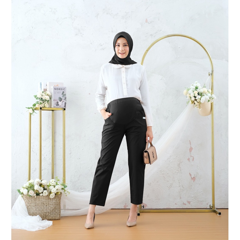 celana hamil bhan katun strecht import merk RiLi