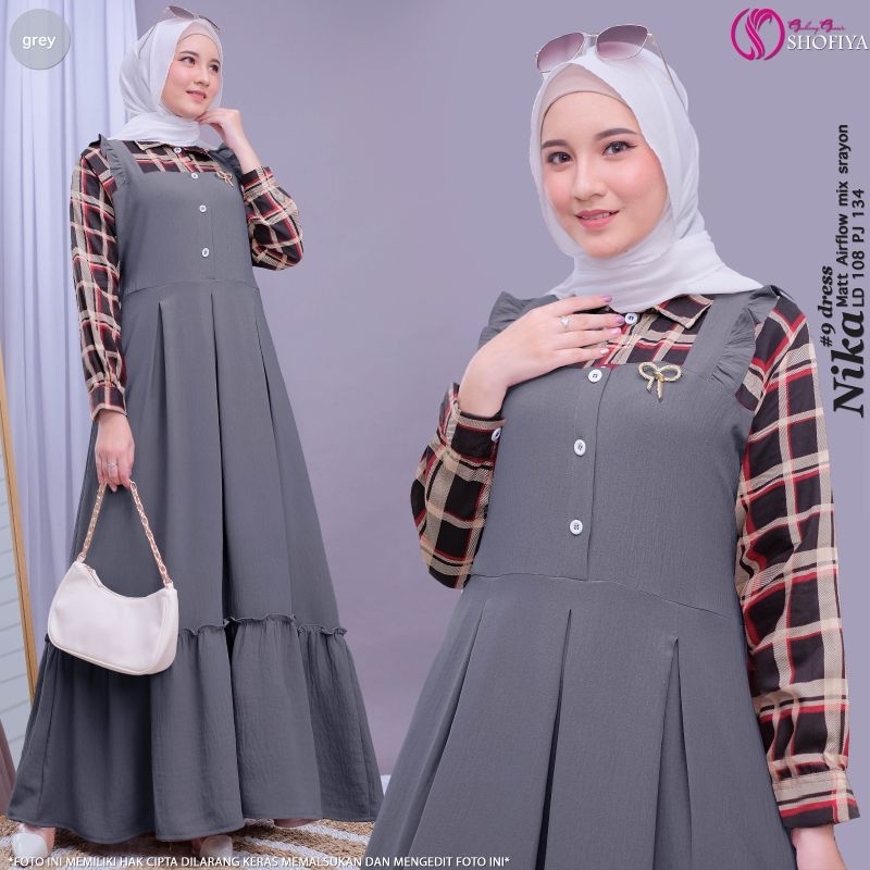 [READY BARU] Nidya • Nika By Shofiya Dress Gamis Busui Cantik Wanita Muslim