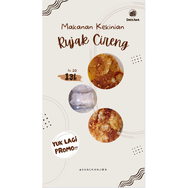 

CIRENG BUMBU RUJAK ISI 20 // FROZEN FOOD