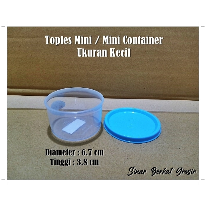 Toples Bulat Mini Kecil / Toples Souvenir Permen Kue Obat Coklat Jelly