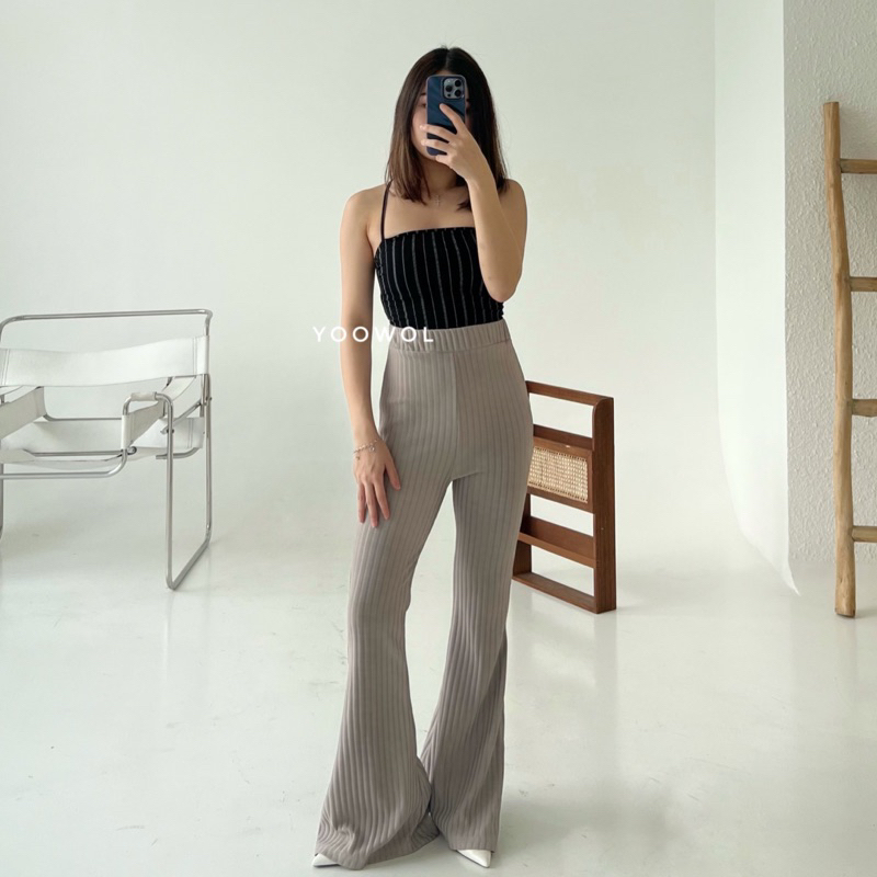 YOOWOL Ginza Pants / Flare Pants Celana Panjang Cutbray Wanita