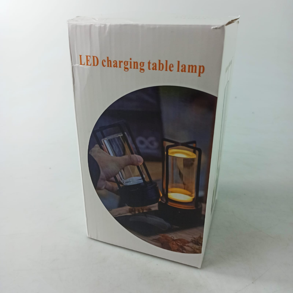 Lampu Meja Hias Touch LED USB Rechargeable Tri Color 2000mAh - TD005 - Golden