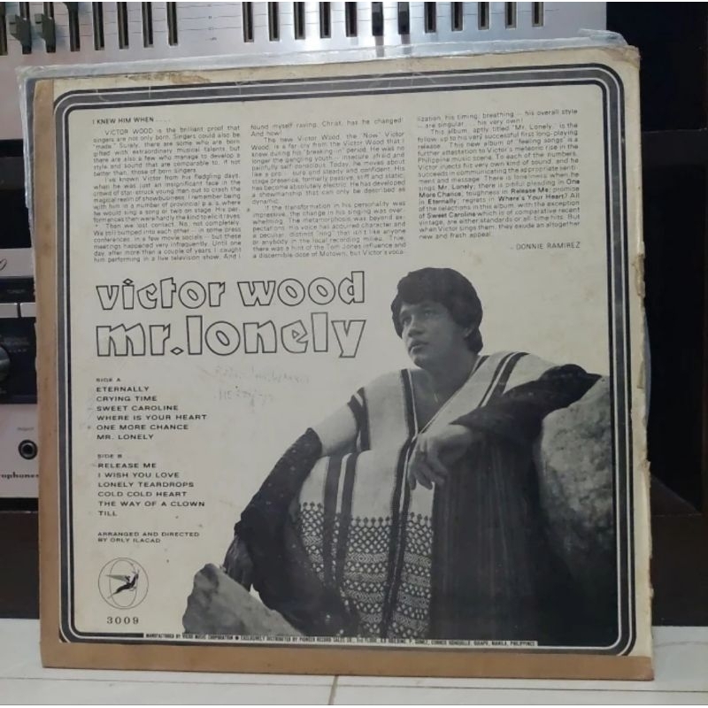 Vinyl Piringan Hitam 12 inch Mr.Lonely-Victor Wood