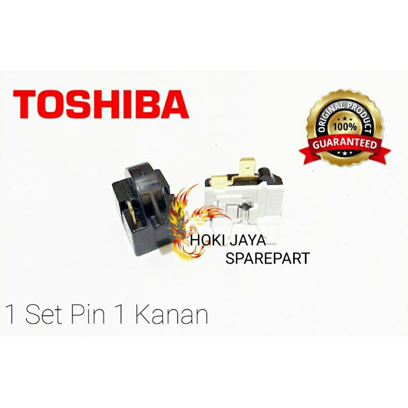1 Set Relay Overload kulkas Toshiba 1 Pintu