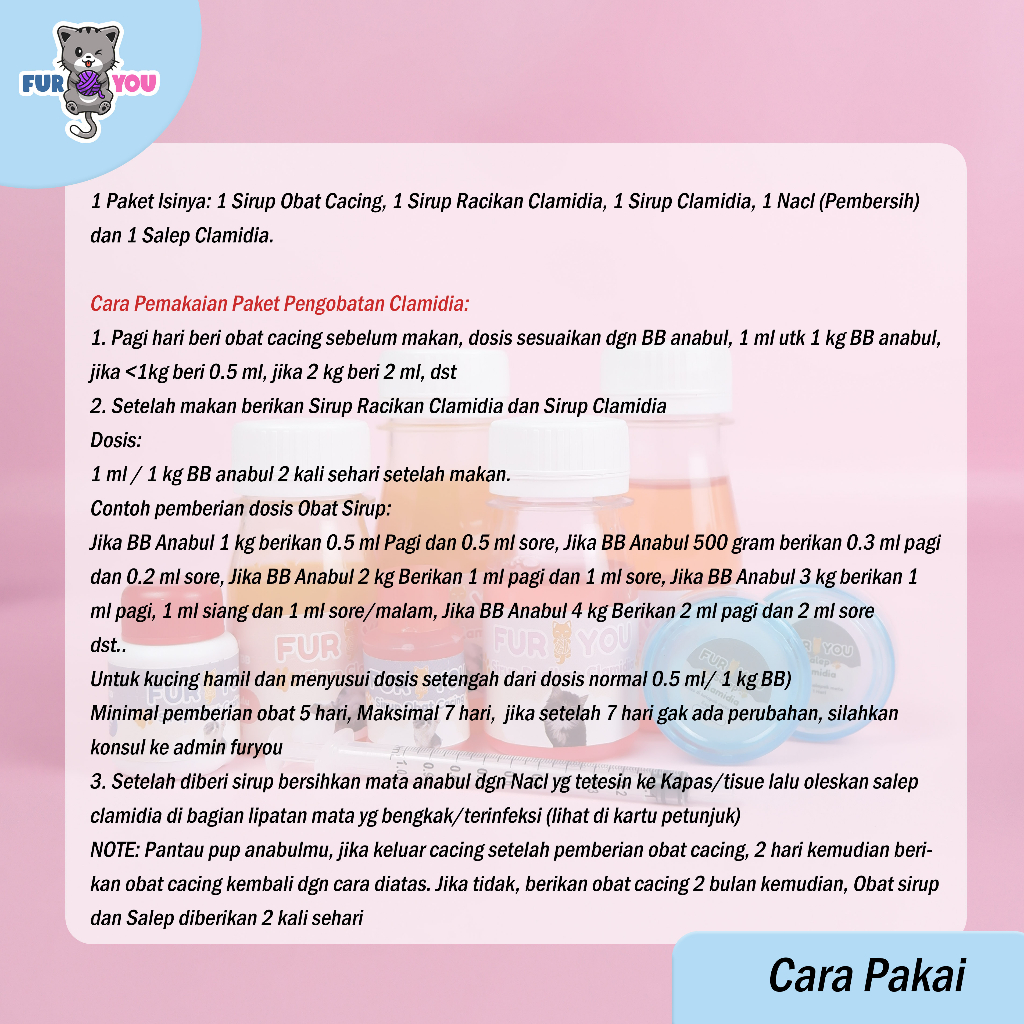 Paket Pengobatan Clamidia Ekonomis Mata Kucing Iritasi Bengkak Berair Belekan dan Bernanah